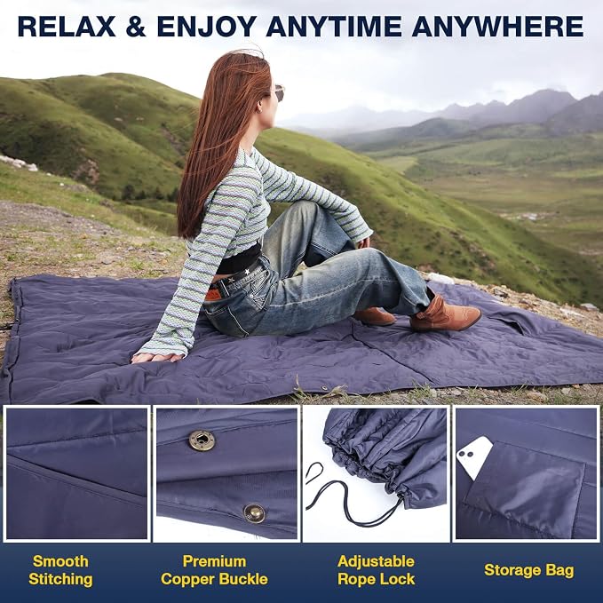 DUKUSEEK Outdoor Wearable Camping Blanket - Image 4