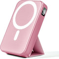 for Magsafe Battery Pack, 10000mAh Wireless Portable Charger with 20W USB-C Fast Charging, Foldable Stand & LED Display Magnetic Power Bank, Compatible with iPhone 16/15/14/13 All Series-Pink by Gxorul