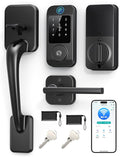 Wi-Fi Smart Front Door Lock Set, Keyless Entry Deadbolt Handle Set Built-in by Unknown