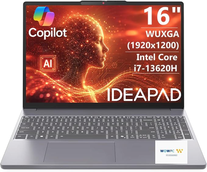 Lenovo IdeaPad Slim 3i • 16" WUXGA FHD+ Laptop • Intel Core i7-13620H • 16GB DDR5RAM • 256GB PCle SSD • Windows 11 by LENOVO