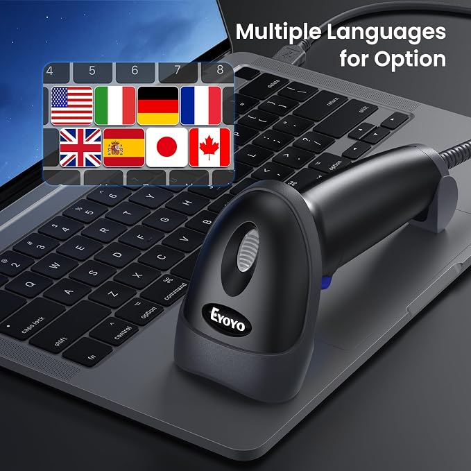 Eyoyo USB 2D Handheld Barcode Scanner, PDF417 Data Matrix Bar Code Reader - Image 5
