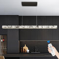 Linear Pendant Lights for Kitchen Island, 39” Modern LED Chandelier for Dining by LUMIFLYModernChandelier