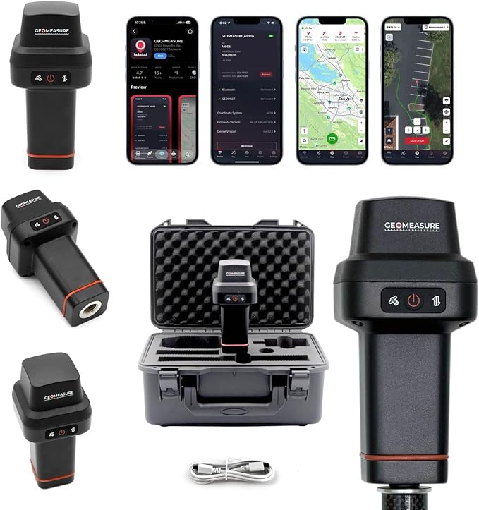 GEO-Measure RTK GNSS Survey Equipment, Handheld GPS Rover Receiver by HYFIXSpatialIntelligence
