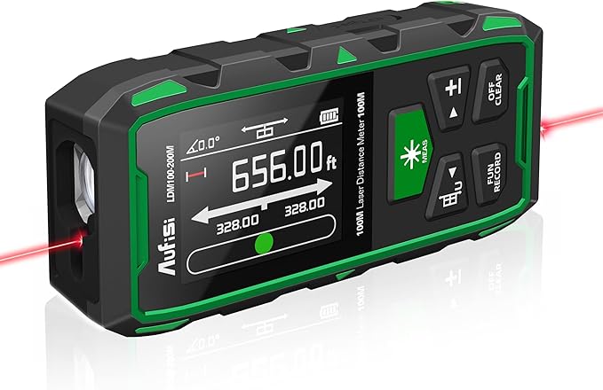 Dual Laser Measuring Tool, 656FT Rechargeable Laser Distance Meter 6 Units by Aufisi