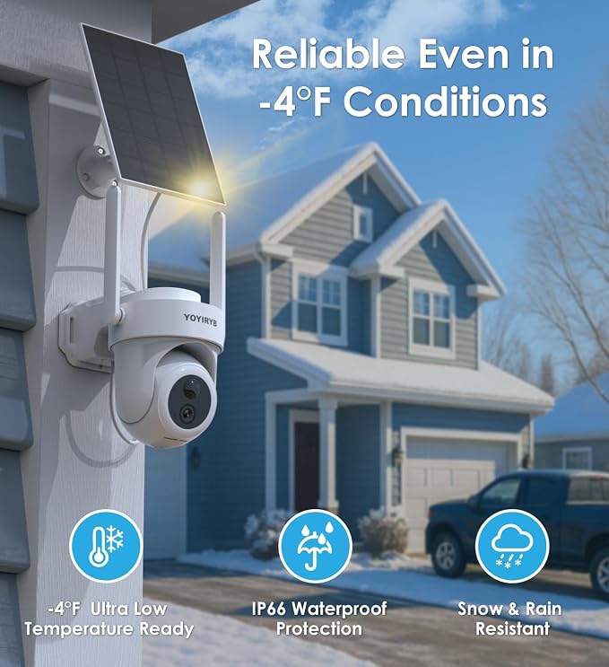 4K Security Cameras Wireless Outdoor, No Subscription, Solar-Powered Home - Image 4