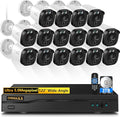 5MP Wired Security Camera System Outdoor, 16CH DVR by OOSSXX