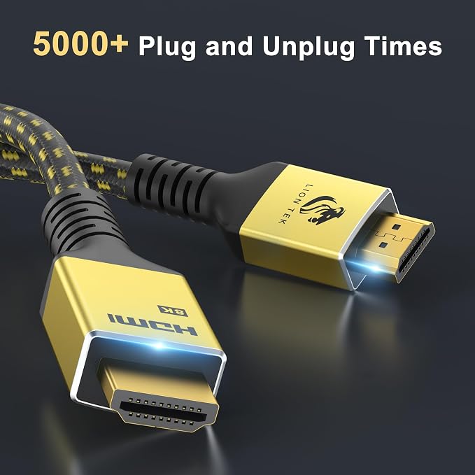 LIONWEI 8K Certified HDMI Cable 6.6FT/2M, HDMI 2.1 Cable 8K@60Hz 4K@120Hz - Image 4