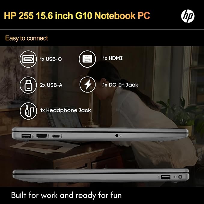 HP 255 G10 Laptop for Home or Work, 32GB RAM, 1TB SSD, 15.6" Full HD, Ryzen 3 7330U (Beat Intel i5-1135G7), HDMI, USB-C, Windows 11, Business and Fun Ready - Image 5