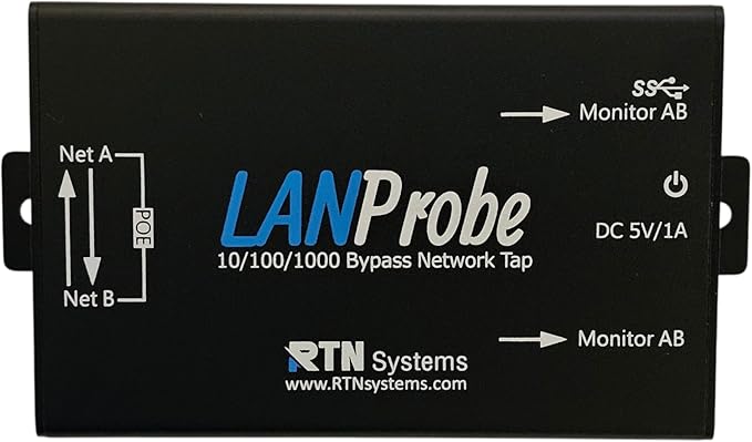10/100/1000 Gigabit Ethernet/USB Bypass Network Tap - Image 3