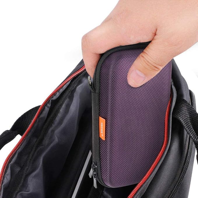 Hard EVA Carrying Case - GLCON Protective Electronic EVA Storage Case for Power Bank, Charger, Earbuds, Cell Phone, Battery - Portable Small Travel Bag with Mesh Inner Pocket + Zipper Enclosure - Image 6