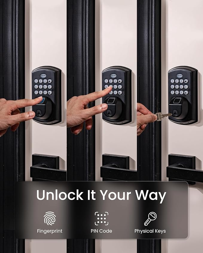 DESLOC A100F Keypad Fingerprint Door Lock, Keyless Entry Door Lock, Smart Lock - Image 2