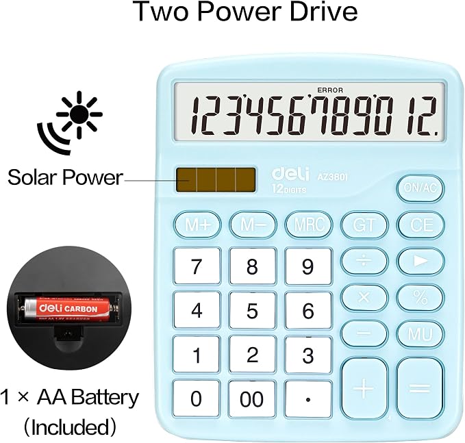 Calculator, Deli Standard Function Desktop Calculators - Image 4