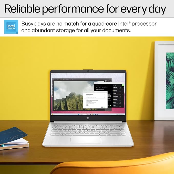 HP 14" Laptop Computer for 2026 Student Business Productivity, MS Office & Win 11 Pro, Copilot AI, Intel 4-Core CPU, 4GB DDR5 RAM, 628GB Storage (128GB UFS+500GB Ext), Wi-Fi 6, HubxcelAddon, Silver - Image 6