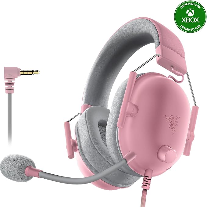 Razer BlackShark V2 X Wired Xbox Gaming Headset, Pink | 50mm Drivers, Cardioid Mic, Lightweight, Comfortable Noise Isolating Earcups, For Xbox Series X, Series S, PS5, PC, Switch by Unknown