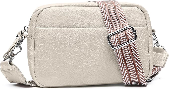 Small Crossbody Bags for Women Genuine Leather, Guitar Strap Shoulder Handbag by Utenwat