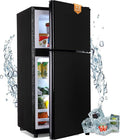 Mini Refrigerator with Freezer 3.5 Cu. Ft. Small Fridge with Freezer Black | 2 Door Mini Fridge with 7-Level Adjustable Thermostat Removable Shelves, Compact Refrigerator for Office/Dorm/College/RV by Rosmena