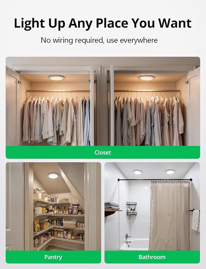 Bojim 4 Pack Rechargeable Motion Sensor Ceiling Light - Image 7