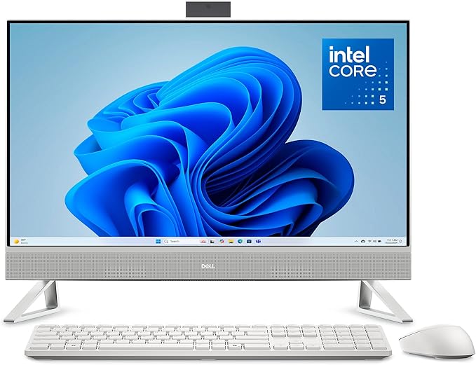 Dell 27" All-in-One Desktop, FHD, Intel Core 5 120U, Windows 11 Home | Intel Graphics, 512GB SSD, 16GB DDR5, Wi‑Fi 6E, Bluetooth, Keyboard & Mouse, EC27250 by Unknown