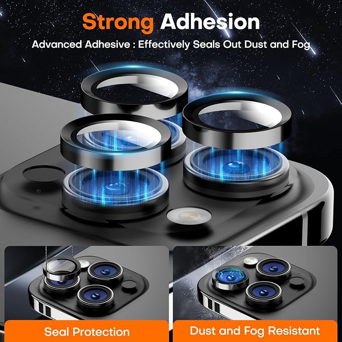 for iPhone 17 Pro/iPhone 17 Pro Max Camera Lens Protector, Tempered Glass - Image 2