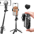 Magnetic Tripod for Phone, 2 in 1 for Magsafe Stand＆ Clip Portable Pocket Size by MQOUNY