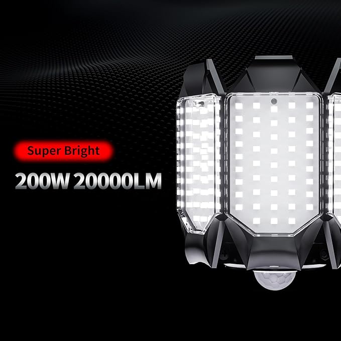 Motion Sensor Garage Light, 20000LM 200W Garage Lights Ceiling Led Motion - Image 5