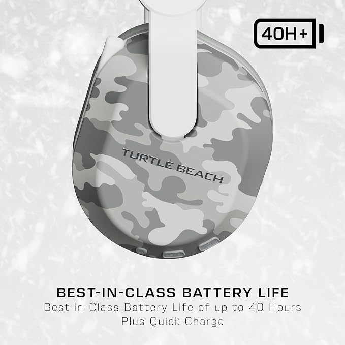 Turtle Beach Stealth 500 Wireless Multiplatform Gaming Headset for Xbox, PC | Xbox Series X|S, Xbox One, Bluetooth, 40mm Drivers, Rechargeable 40-Hr Battery, Flip-to-Mute Mic, Memory Foam, Arctic Camo - Image 4