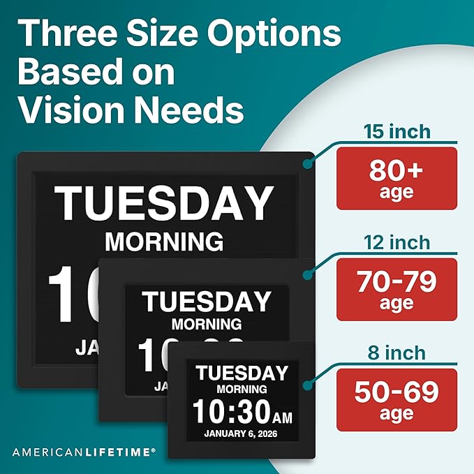 American Lifetime 【New 2025】 Dementia Clock Large Clock - Image 3