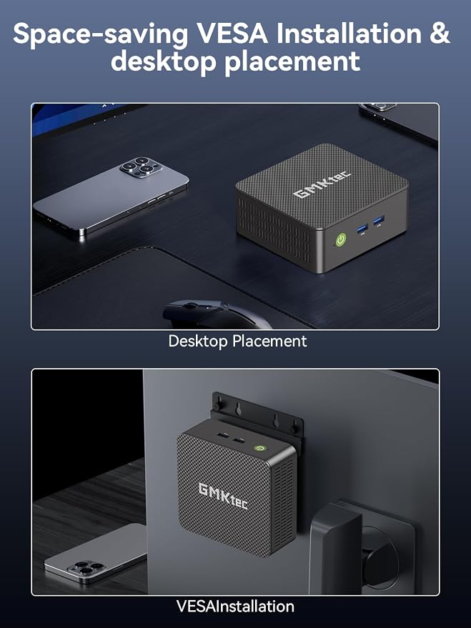 GMKtec G3S Mini PC Computers Intel N95 Processor (Turbo 3.4GHz) | 8GB DDR4 256GB SSD Desktop Computer 4K Dual HDMI Display/3x USB3.2/WiFi 5 BT5.0/RJ45 Ethernet - Image 8