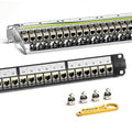 AMPCOM CAT6 Keystone Patch Panel 24-Port 1U by AMPCOM