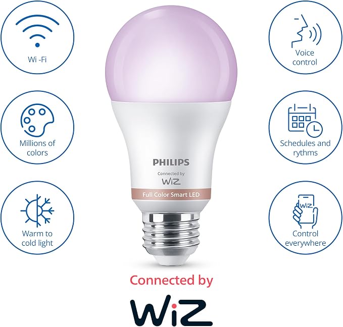 Philips Smart 100W A19 LED Light Bulbs 4-Pack - Image 3
