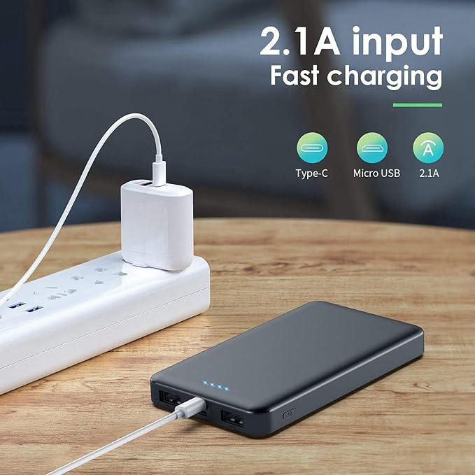 [2 Pack]Portable Charger Power Bank 10000mAh,Slimmer USB C in&Out Fast Charging Portable Phone Charger,Travel Essentials Backup External Battery Pack for iPhone 17/16/ 15/14/13/12,Galaxy S24,Android - Image 5