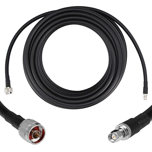 36ft N Male to SMA Male Cable, SMA to N Cable 50 ohm Ultra Low Loss KMR240 by GEMEK
