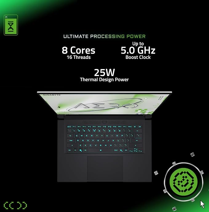 GIGABYTE AERO X16; Copilot+ PC - 165Hz 2560x1600 WQXGA - NVIDIA GeForce RTX 5070 - AMD Ryzen AI 7 350-1TB SSD with 16GB DDR5 RAM - Windows 11 Home - Lunar White - Image 3