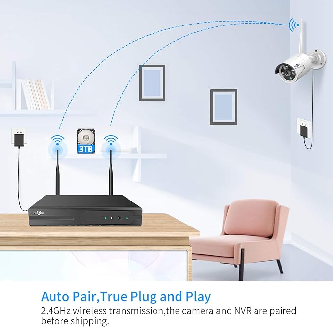 【16CH Expandable】Hiseeu Home Security Camera System, 24/7 Recording, Wired - Image 2