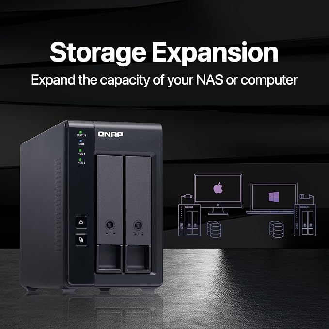 QNAP TR-002-A-US 2 Bay USB Type-C Direct Attached Storage - Image 4
