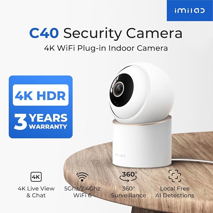 IMILAB 4K 8MP Security Camera Indoor, 360° View Pet/Dog/Baby Camera - Image 2