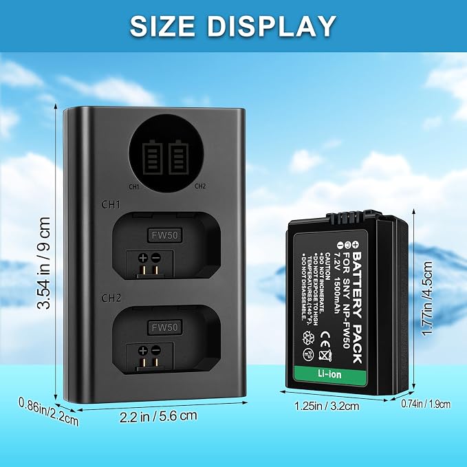 NP-FW50 1500mAh Rechargeable Lion Battery - Image 9