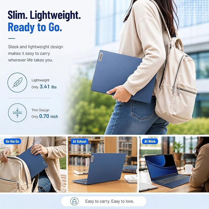 Lenovo IdeaPad Slim 3i, 15.6" FHD Laptop, Quad-Core Intel N150, 8GB DDR5, 128GB Storage, Windows 11 with Microsoft 365, Numeric Keypad, Lightweight - Image 9