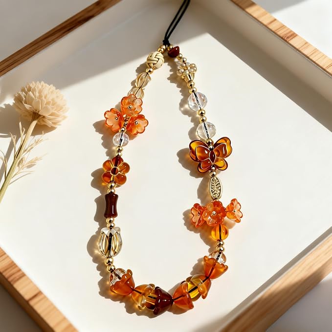 Cute Beaded Camera Wrist Strap for Phone, Digital Camera Charm Lanyard - Image 3