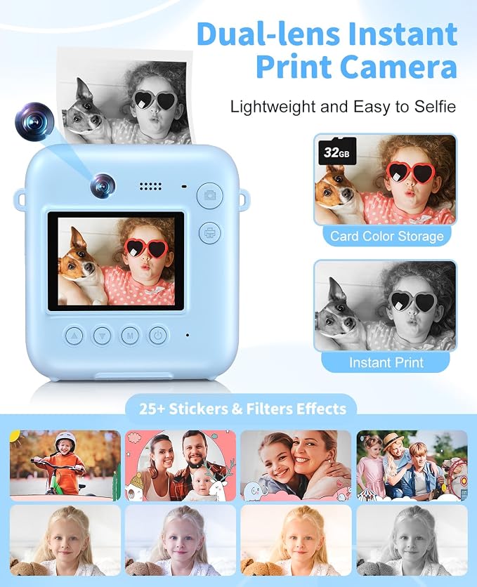 Digital Camera for Kids Instant Print, 48MP Dual-Lens Kids Camera for Girls - Image 3