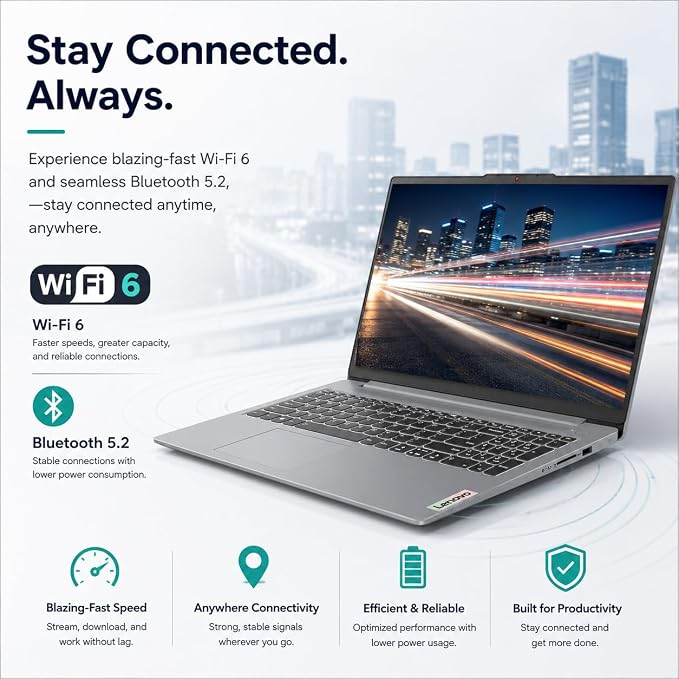 Lenovo Slim 3 Touchscreen Business Laptop, Ryzen 7 5825U Processor (Beats i7-1355U), 15.6" FHD LED Display, 16GB RAM, 512GB PCIe SSD, SD Card Reader, WiFi 6, Windows 11, WOWPC Recovery USB - Image 5