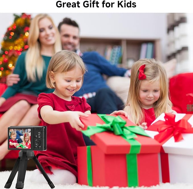 Digital Camera, FHD 4K 44MP Digital Camera, 16X Digital Zoom, Digital Point and - Image 6