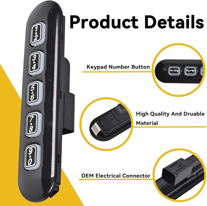 Keyless Entry Keypad Driver Side Left Compatible - Image 3