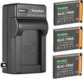 Kastar 3-Pack K7006 Battery and AC Wall Charger Replacement by Kastar