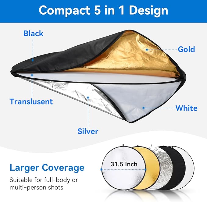 UTEBIT 31 Inch Light Reflector Stand Kit - Image 3