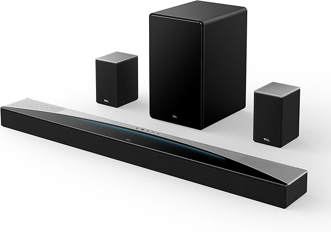 TCL Q85H 7.1.4 Surround Sound Bar with Wireless Subwoofer for Smart TV | Dolby Atmos DTS:X Sound System | 860W Power Bluetooth Home Theater Speaker | App Control & Remote Control | Latest Model by TCL