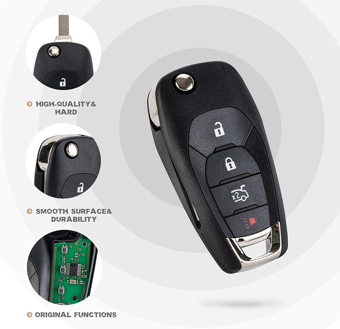 Flip Car Key Fob for 2016/2017/2018/2019 Chevy Cruze XL8 Systems Only Keyless - Image 6