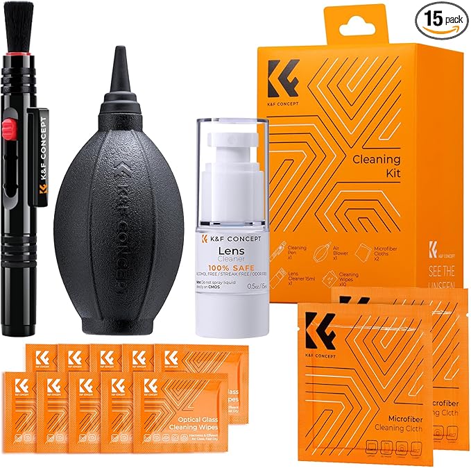 K&F CONCEPT 15-in-1 Camera Lens Cleaning Kit by KFCONCEPT