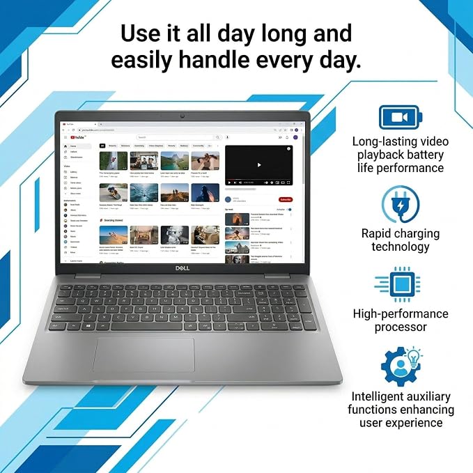 Dell 5520 Latitude Laptop 15.6" FHD Touch Screen (1920 x 1080) Notebook, 11th Gen Intel Core i5-1145G7, 16GB RAM, 512G M.2-NVMe, Thunderbolt, HDMI, Type-C, Webcam, Windows 11 Pro (Renewed) - Image 3