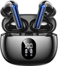Wireless Earbuds, Hi-Fi Deep Bass Ear Buds, 48H Playtime In-Ear Headphones | 2 Mics for Clear Calls, LED Display, IPX7 Waterproof, Touch Control, Lightweight Bluetooth Earphones for iPhone/TV,Blueblack by WirelessEarbuds